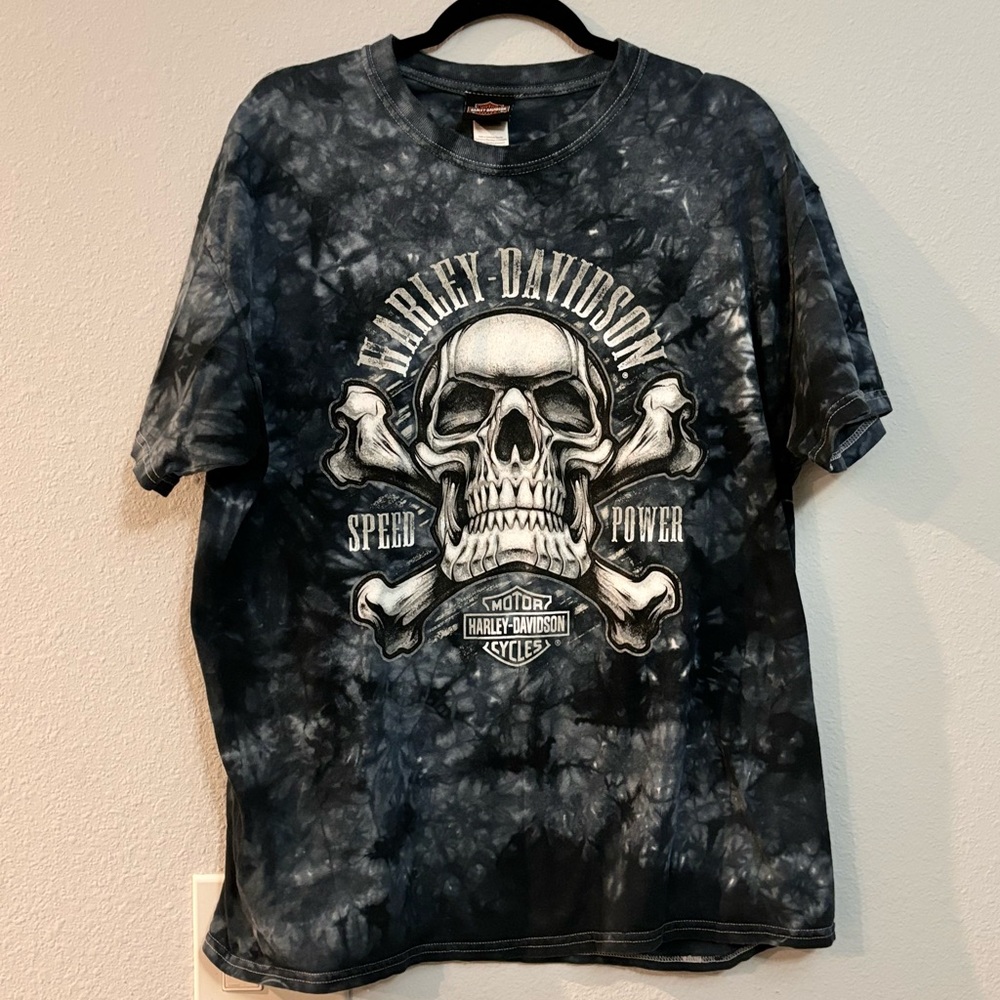 Harley Davidson T Shirt size XL Black Double Sided
